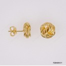 Design Lucky Knot Post Earring ~10.5mm