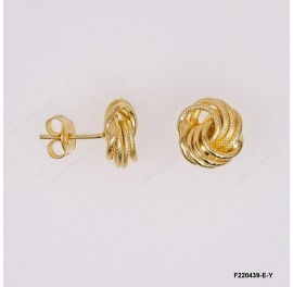 Design Lucky Knot Post Earring ~10.5mm