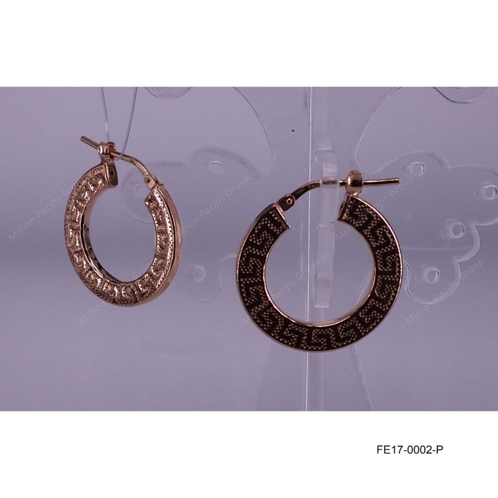 Flat Round PAVE Earring Hoops Round OD~