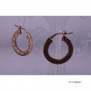 Flat Round PAVE Earring Hoops Round OD~