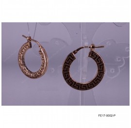 Flat Round PAVE Earring Hoops Round OD~