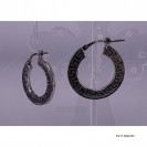 Flat Round PAVE Earring Hoops Round OD~
