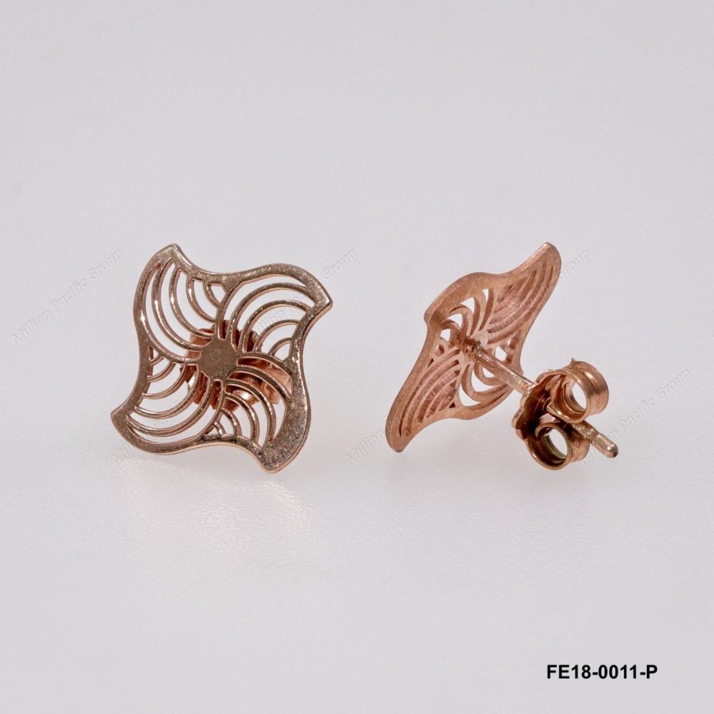 Geometric Fan Blade Earring by Laser cut ~12.30mm