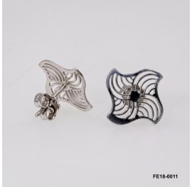 Geometric Fan Blade Earring by Laser cut ~12.30mm