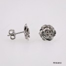 Flower Rose Post Earring ~10.5mm