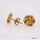 Flower Rose Post Earring ~10.5mm