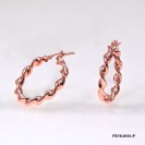 Twisted Tube Earring Hoop Earring Round OD ~28mm