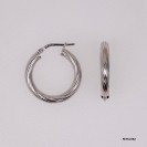 Round Tube Twilling Round Earring Hoop ~21mm