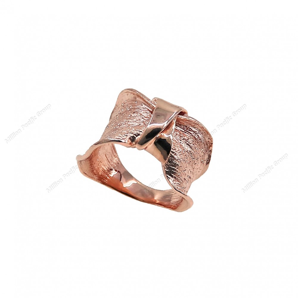 Design Casting Wavy wide Ring Italian Handmade