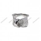 Design Casting Wavy wide Ring Italian Handmade