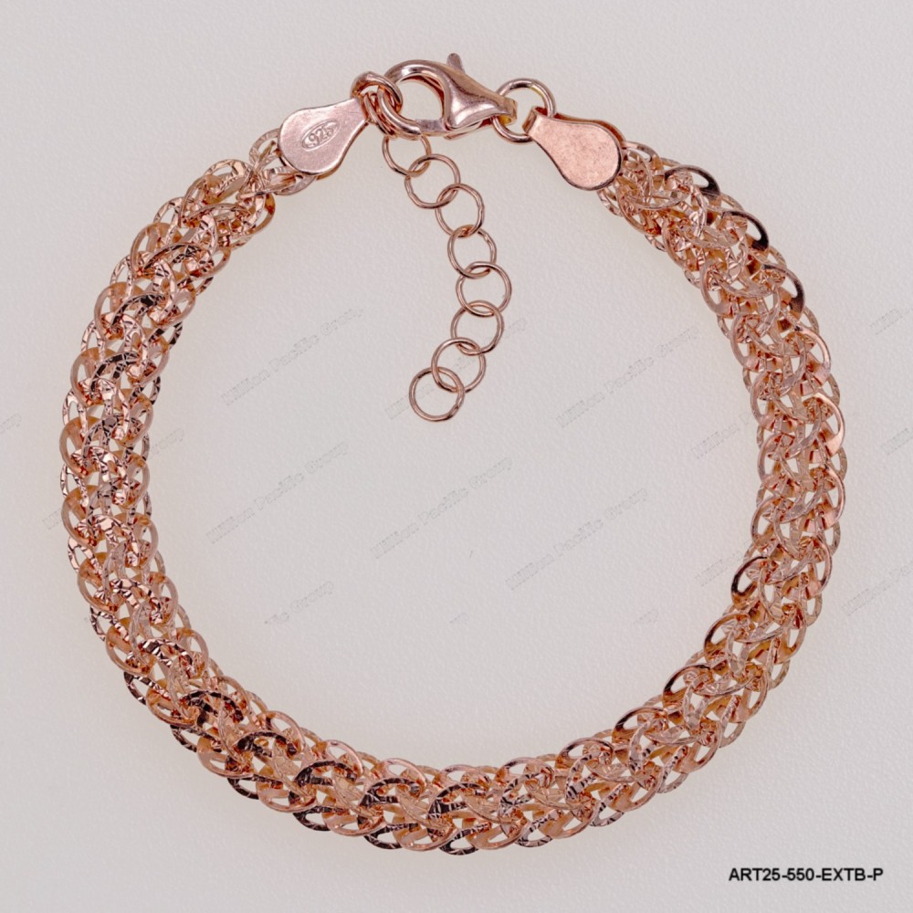 ART25-550-EXTB-P, Sparkling Fancy Adjustable Bracelet ~5.5mm