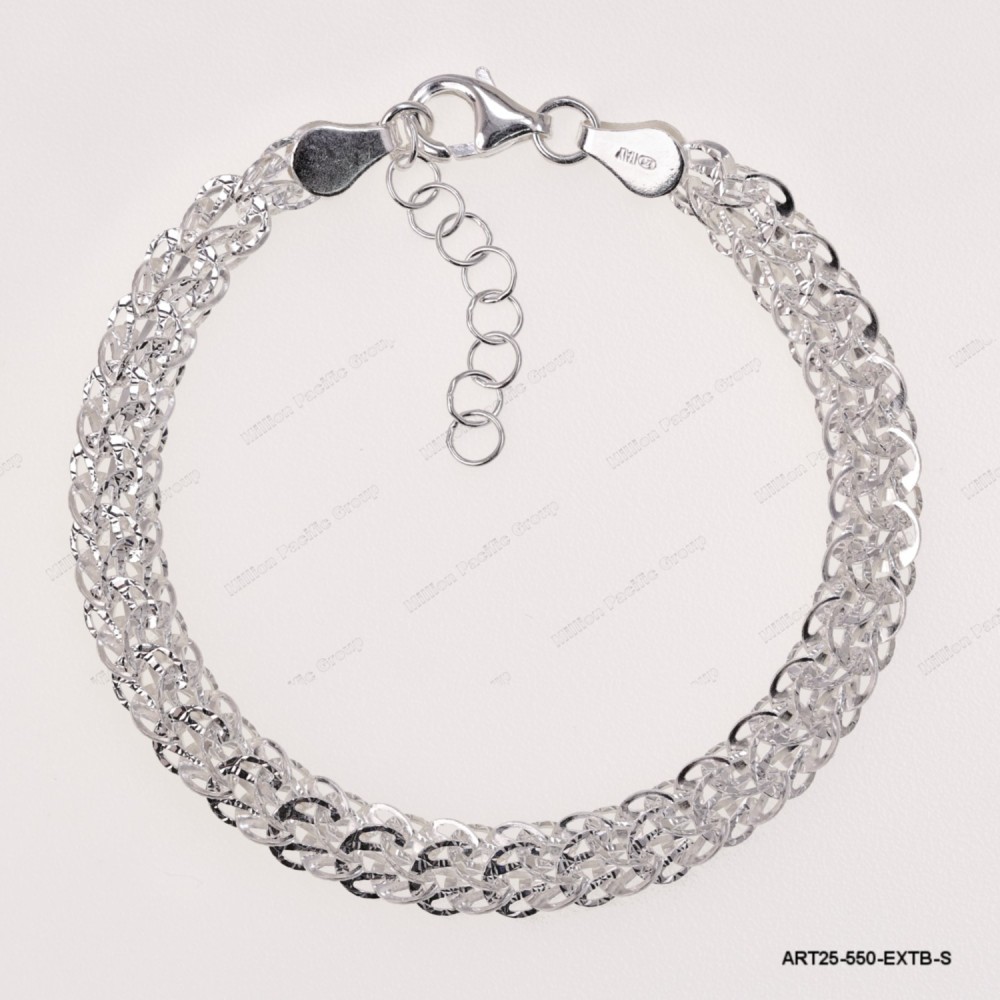 ART25-550-EXTB-S, Sparkling Fancy Adjustable Bracelet ~5.5mm