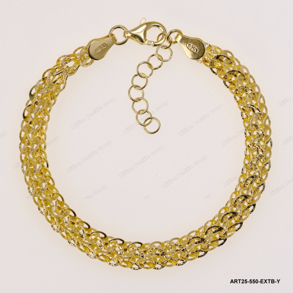 ART25-550-EXTB-Y, Sparkling Fancy Adjustable Bracelet ~5.5mm