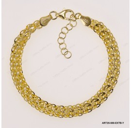 ART25-550-EXTB-Y, Sparkling Fancy Adjustable Bracelet ~5.5mm