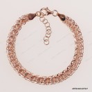 ART26-640-EXTB-P, Sparkling Fancy Oval Flat Adjustable Bracelet ~6.4mm