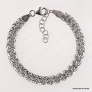 ART26-640-EXTB-Rh, Sparkling Fancy Oval Flat Adjustable Bracelet ~6.4mm