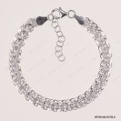 ART26-640-EXTB-S, Sparkling Fancy Oval Flat Adjustable Bracelet ~6.4mm