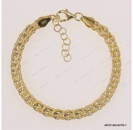 ART27-500-EXTB-Y, Sparkling Fancy Square Adjustable Bracelet ~5mm