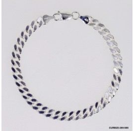 Oval Curb 2 Diamond Cut Chain Miami CUBAN Hip Hop Bracelet Necklace ~6.8mm
