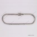 CURB2DOVA-120, Oval Curb 2 Diamond Cut Chain Miami CUBAN Hip Hop Bracelet with Box Clasp Safe lock