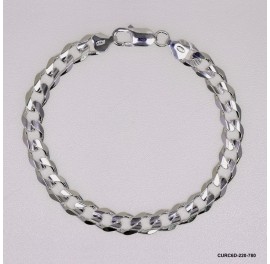 Both side Concave Curb 6DC Man Bracelet Necklace ~7.80mm