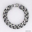 Both side Concave Curb 6DC Man Bracelet Necklace ~13.2mm