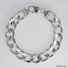 Both side Concave Curb 6DC Man Bracelet Necklace ~13.2mm