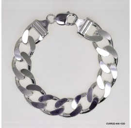 Curb 2 side Diamond Cut Man Bracelet Necklace