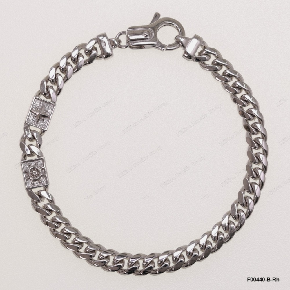 F00440, 6.2mm Miami CUBAN chain 2 elements design Bracelet