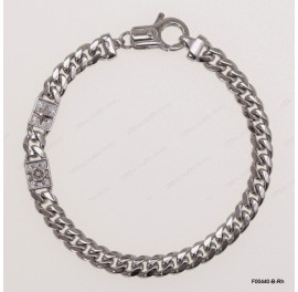 F00440, 6.2mm Miami CUBAN chain 2 elements design Bracelet