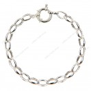 Hollow Oval Belcher Oval Rolo Half Round Wire Bolt Ring Round Spring Ring Bracelet