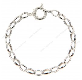 Hollow Oval Belcher Oval Rolo Half Round Wire Bolt Ring Round Spring Ring Bracelet