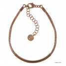 Round Omega Slash DC 3 lines Tube design Bracelet with Extender B