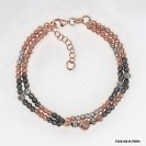 Tricolor Round Slash DC Beads Design Adjustable  Bracelet