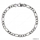 Design Bracelet in Figaro with 6 Diamond Cut Bracelet