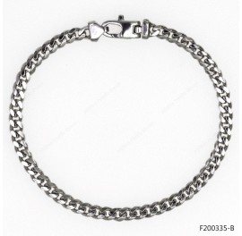 F200335,  Design Bracelet in Curb with Oval Diamond Cut Miami CUBAN Hip Hop Chain