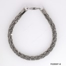 F220397, 4 Round Omega and 4 8DC Bead Chain Braided Bracelet