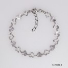 Sun DC Sheet Heart Alternating 1-1 Bracelet with Extender B 
