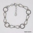 Twisted and Stamped Design Alternating Bracelet with Extender B