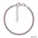 F220434, Round 4mm Beads Bracelet with Extender B