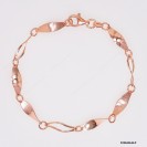 Flat Geometric Oval Wave sheet PAVE Bracelet