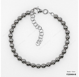 Round 5mm Beads Adjustable Bracelet