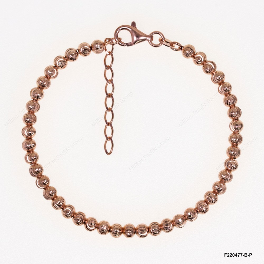 Moon Cut 4mm Beads Adjustable Bracelet Anklet Necklace