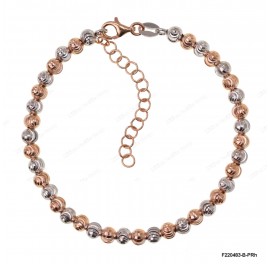 F220483, Moon Beads Tri color Adjustable Bracelet ~5mm
