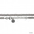 Round 4mm Slash Cut Beads Adjustable Bracelet