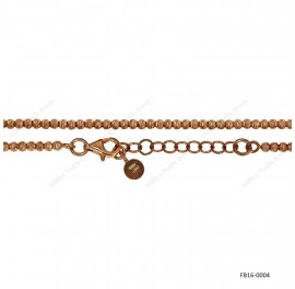 Round 2.5mm Slash Cut Beads Adjustable Bracelet