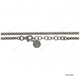 Round 2.5mm Slash Cut Beads Adjustable Bracelet