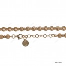 Round Moon Cut Beads Bracelet alternating 5mm and 3mm with Extender B