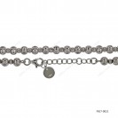 Round Moon Cut Beads Bracelet alternating 5mm and 3mm with Extender B
