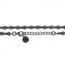 Round Moon Cut Beads Bracelet alternating 4mm and 2pcs of 2.5mm Adjustable Bracelet